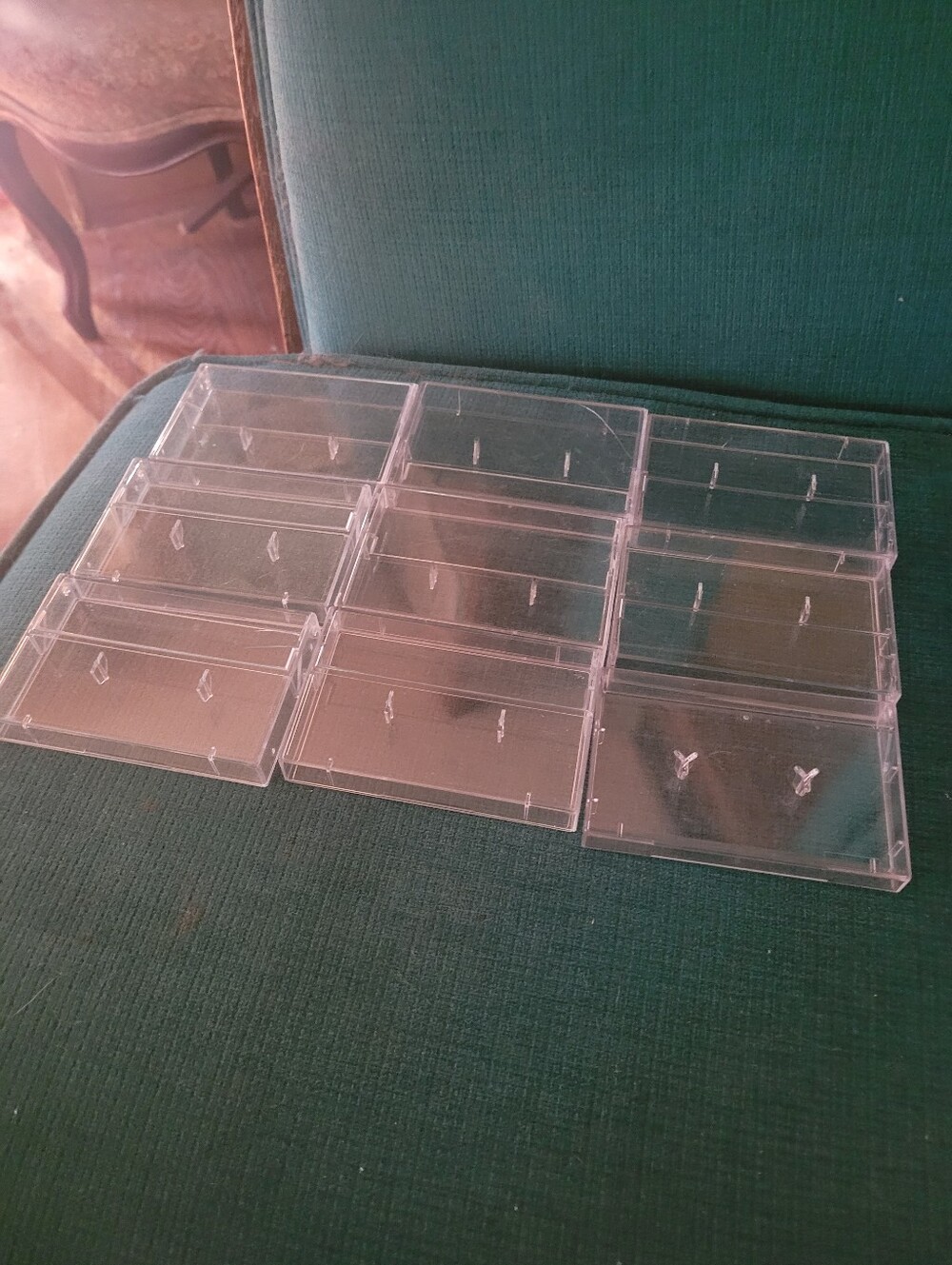 Clear Plastic Tape/cassette Holders - Set of 9